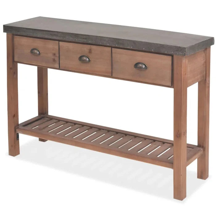 Yulia  Solid Wood Console Table Ouch Cart